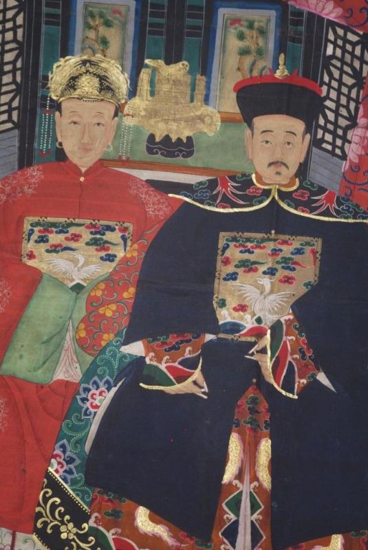Grosse Chinesische Ahnenbilder 2 Personen 2