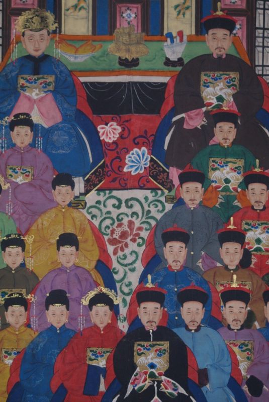 Grosse Chinesische Ahnenbilder 24 Personen 2