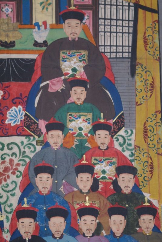 Grosse Chinesische Ahnenbilder 24 Personen 3