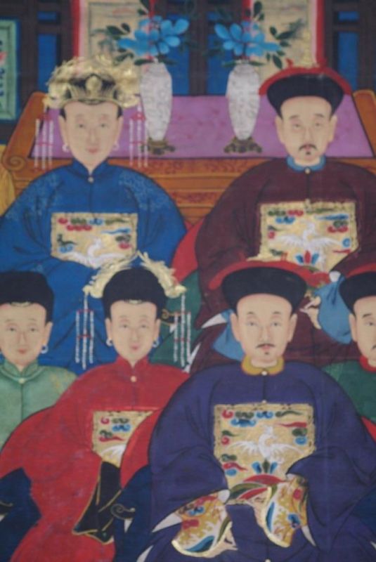 Grosse Chinesische Ahnenbilder 6 Personen 2