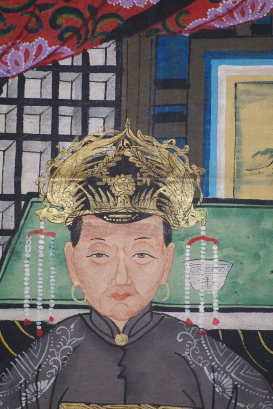 Grosse Chinesische Ahnenbilder 6 Personen 5