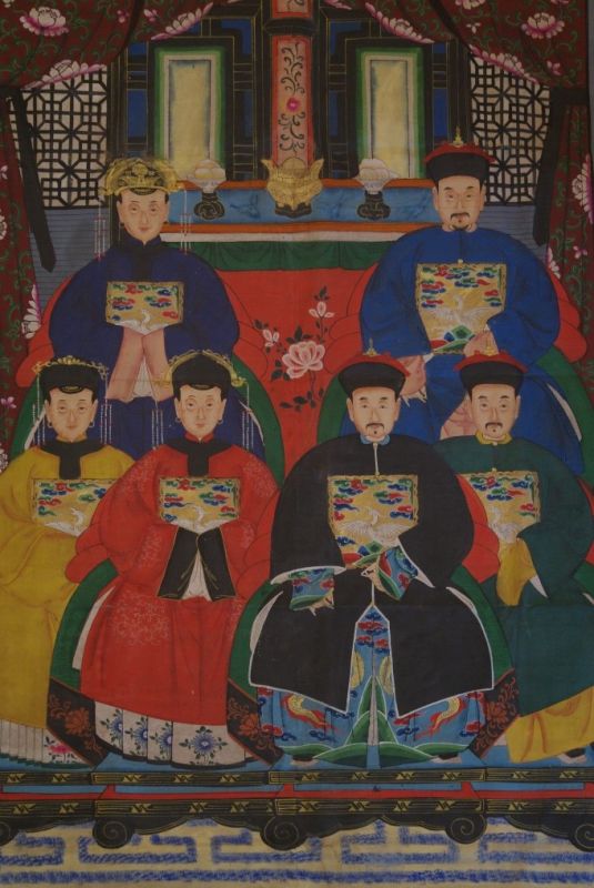 Grosse Chinesische Ahnenbilder 6 Personen 2