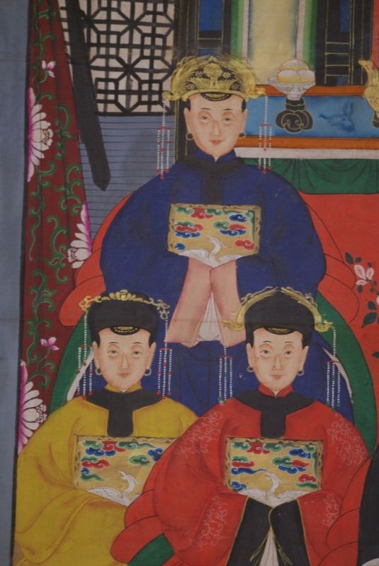 Grosse Chinesische Ahnenbilder 6 Personen 3