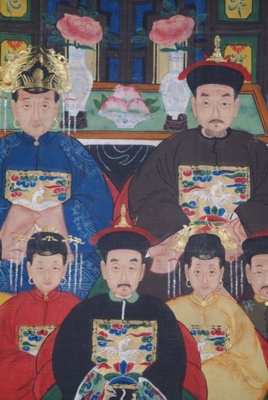 Grosse Chinesische Ahnenbilder 7 Personen 3