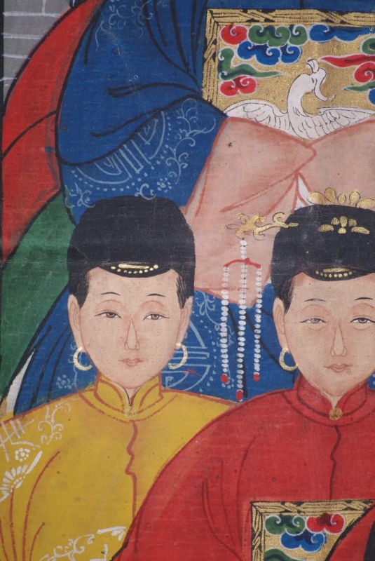 Grosse Chinesische Ahnenbilder 7 Personen 5