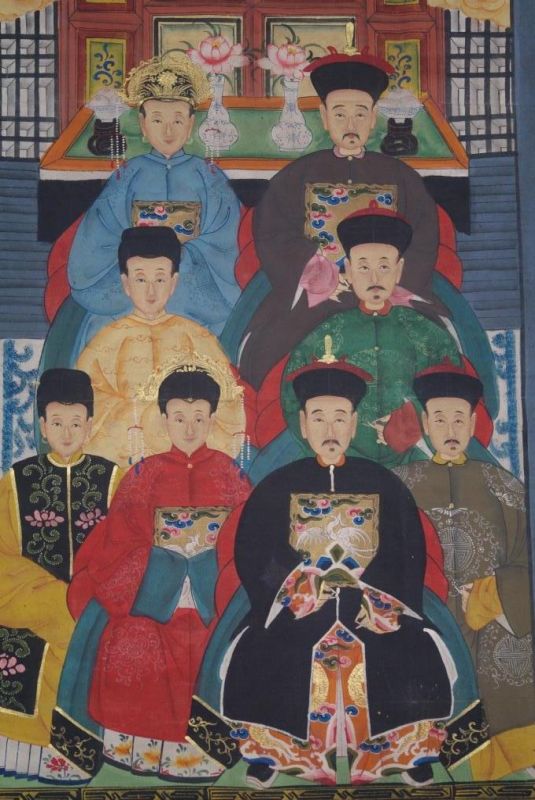 Grosse Chinesische Ahnenbilder 8 Personen 2