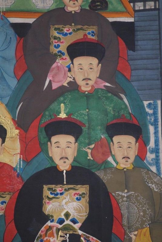 Grosse Chinesische Ahnenbilder 8 Personen 4