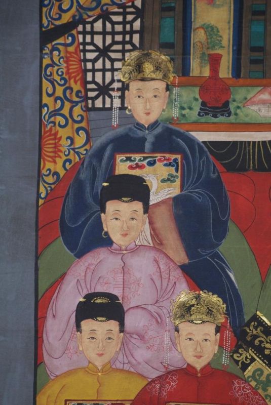 Grosse Chinesische Ahnenbilder 8 Personen 3