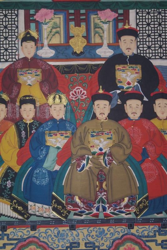 Grosse Chinesische Ahnenbilder 8 Personen 2