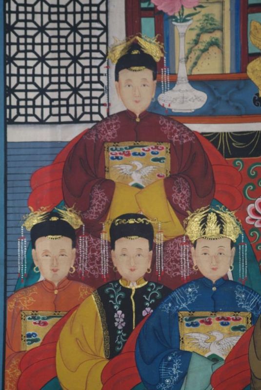 Grosse Chinesische Ahnenbilder 8 Personen 3