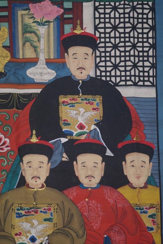 Grosse Chinesische Ahnenbilder 8 Personen 4