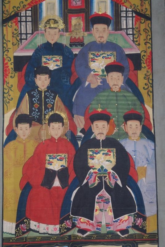 Grosse Chinesische Ahnenbilder 8 Personen 2