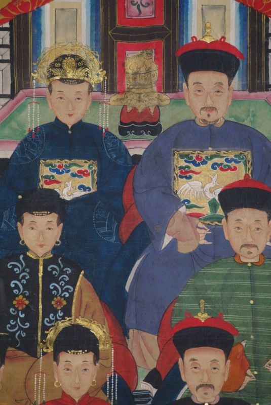 Grosse Chinesische Ahnenbilder 8 Personen 3