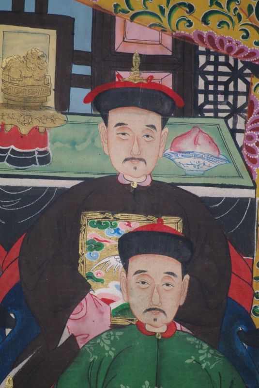Grosse Chinesische Ahnenbilder 9 Personen 4