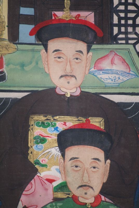Grosse Chinesische Ahnenbilder 9 Personen 5