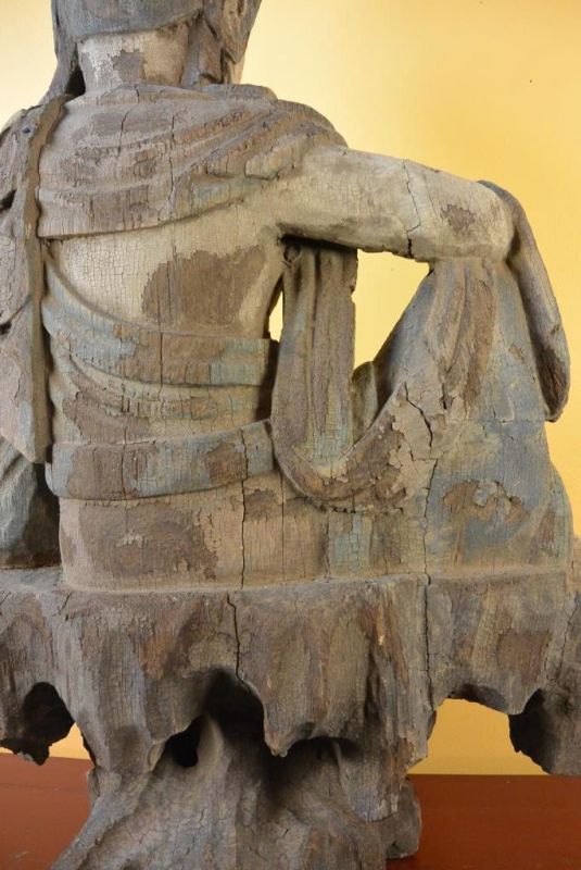 Große chinesische Holzstatue - Bodhisattva Vajrayāna 5