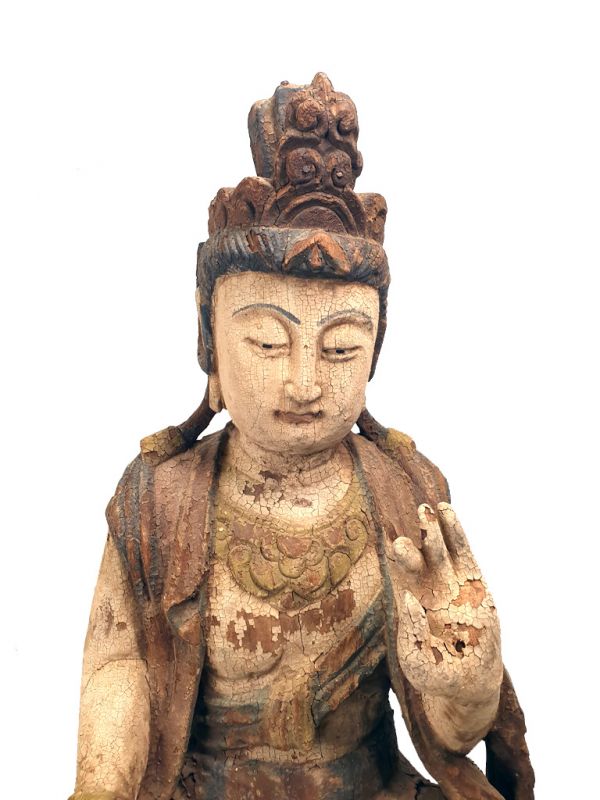 Große chinesische Holzstatue - Buddha Meditation Position 2