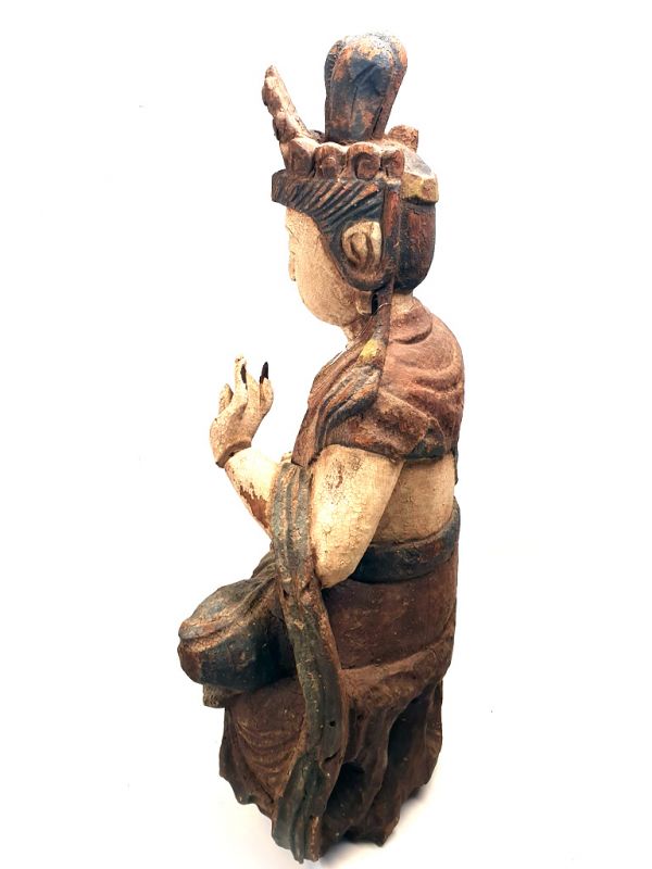 Große chinesische Holzstatue - Buddha Meditation Position 4
