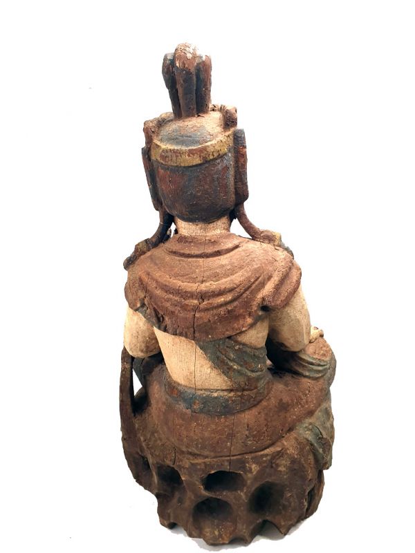 Große chinesische Holzstatue - Buddha Meditation Position 5