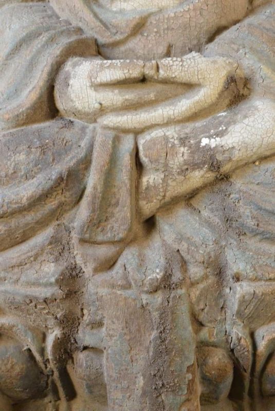 Große chinesische Holzstatue - Buddha Meditation Position 3
