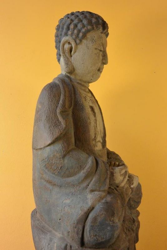 Große chinesische Holzstatue - Buddha Meditation Position 4