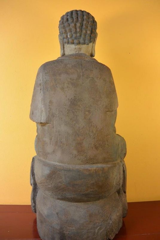 Große chinesische Holzstatue - Buddha Meditation Position 5