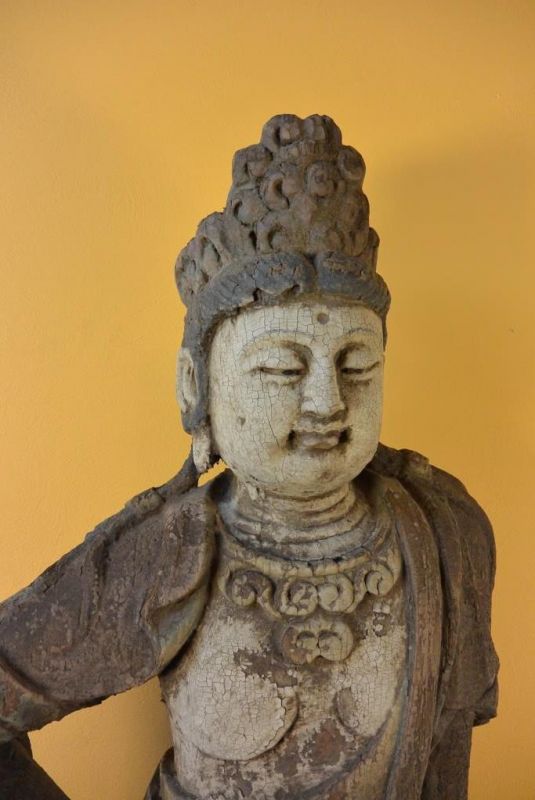 Große chinesische Holzstatue - Göttin der Wächterlöwe 2