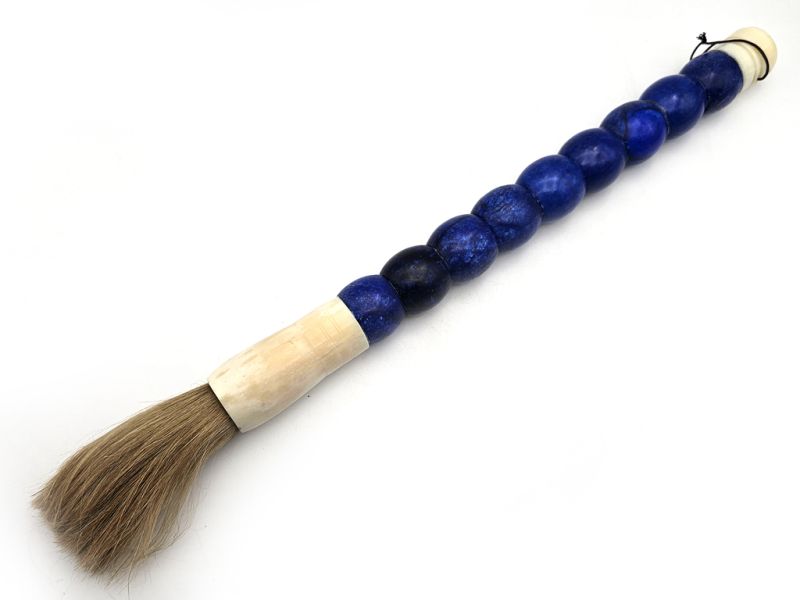 Große Chinesische Kalligraphie Pinsel - Marineblau – Oval