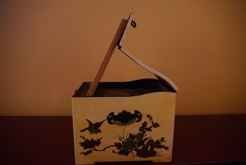 Grosse Chinesische Schmuckdosen Drache und Phoenix Weiss 2