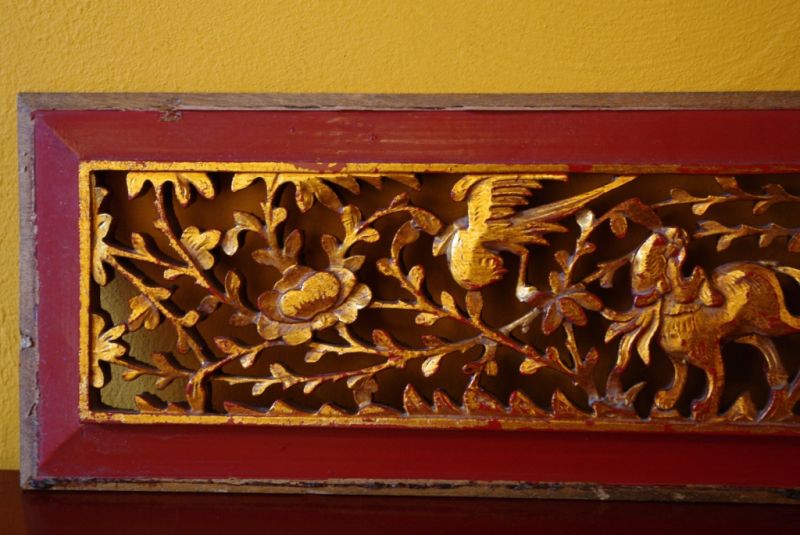 Große Chinesische Schnitzereien Rot und Gold 2 2
