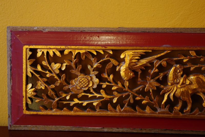 Große Chinesische Schnitzereien Rot und Gold 4 2