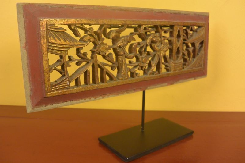 Grosse Chinesische Schnitzereien Rot und Gold 5 5