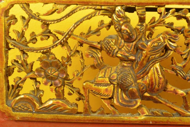 Grosse Chinesische Schnitzereien Rot und Gold 7 3
