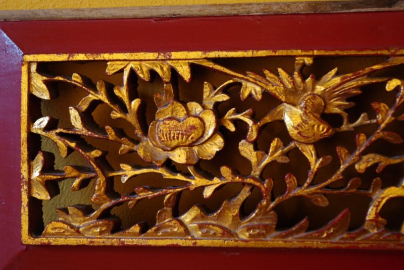 Grosse Chinesische Schnitzereien Rot und Gold 3