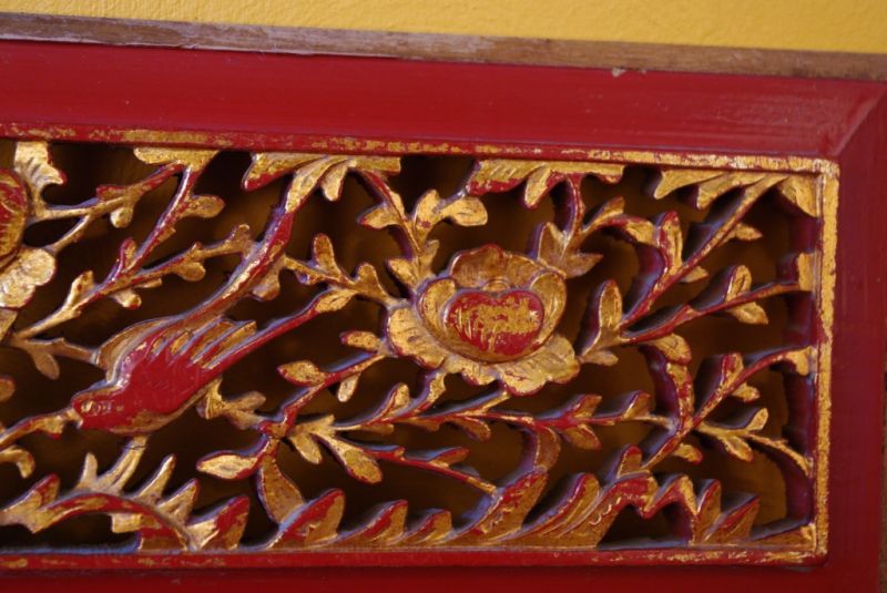 Grosse Chinesische Schnitzereien Rot und Gold 4