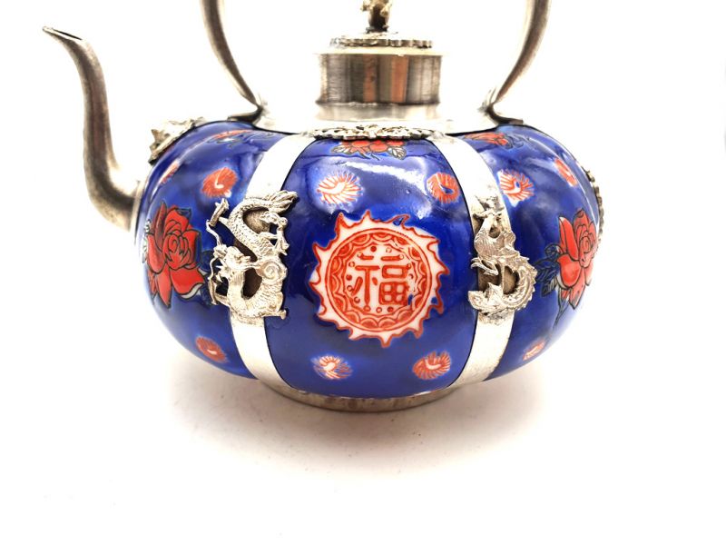 Sehr Große Chinesische Teekanne - Blau 2 2
