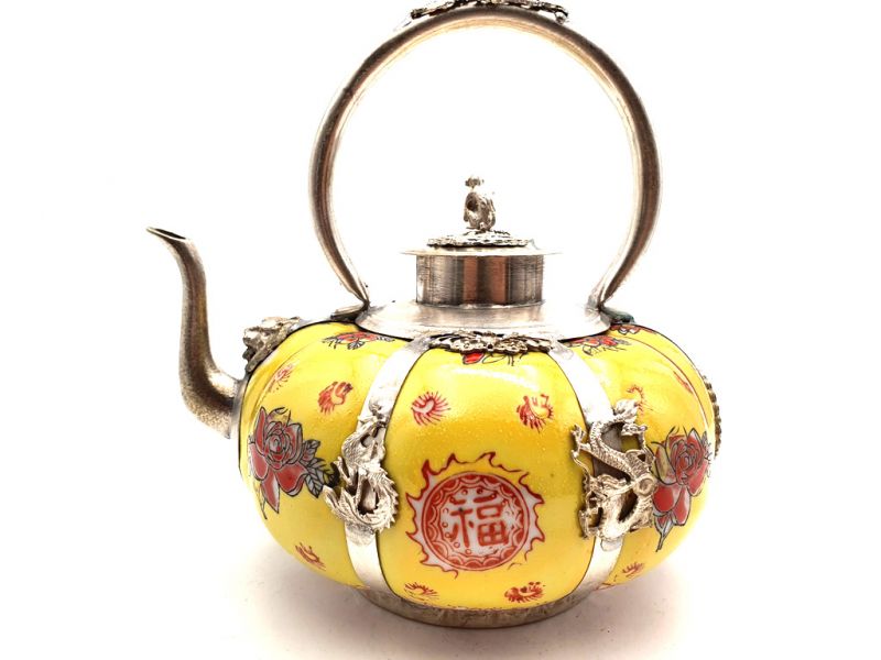 Sehr Große Chinesische Teekanne - Gelb 2 2