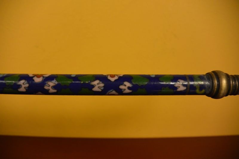Große Cloisonne Chinesische Tabakspfeife Blau 3
