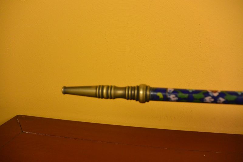 Große Cloisonne Chinesische Tabakspfeife Blau 4