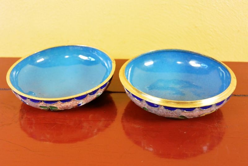 Grosse Cloisonne-Dose Rosa 3