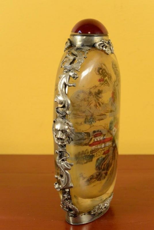 Große Glas Schnupftabakflasche - Berg 2