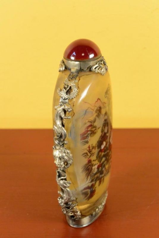 Große Glas Schnupftabakflasche - Berg 3
