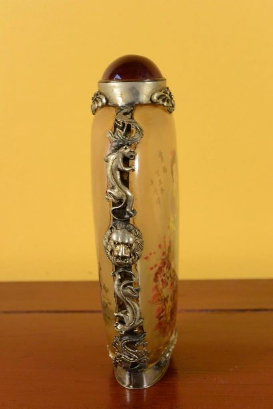 Große Glas Schnupftabakflasche - Gruppe von Frauen 2