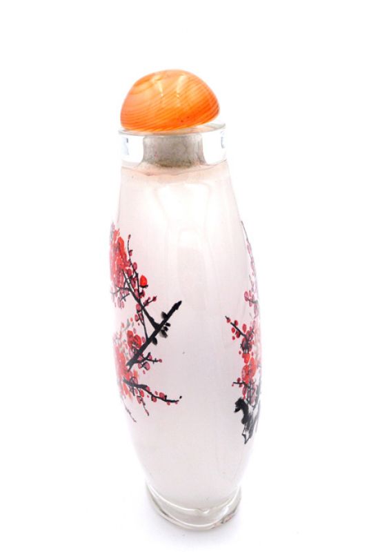 Große Glas Schnupftabakflasche - Künstler - Der alte Kirschbaum 2