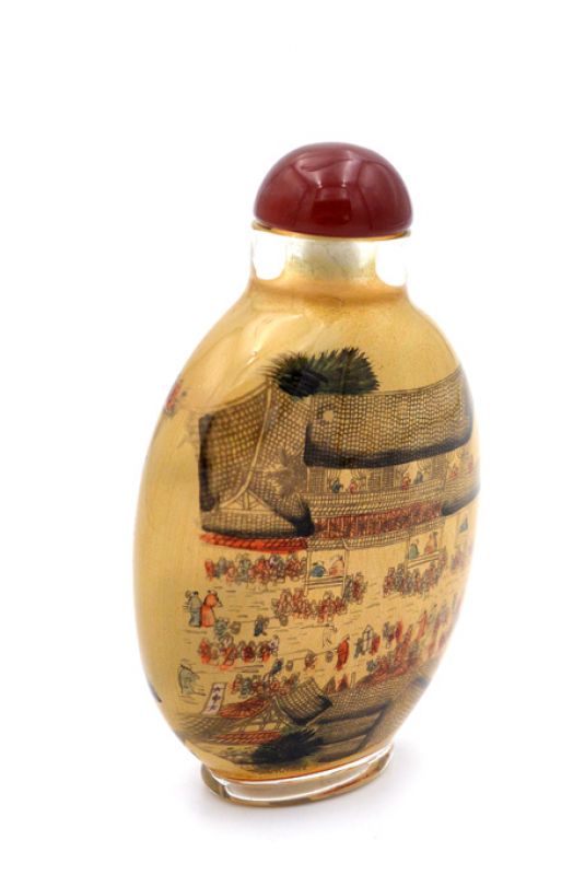 Große Glas Schnupftabakflasche - Künstler - Die Brücke 2