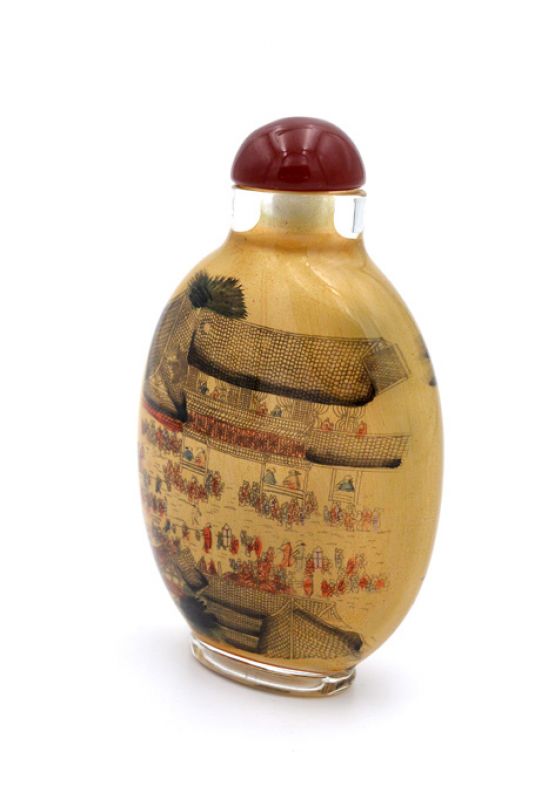 Große Glas Schnupftabakflasche - Künstler - Die Brücke 3