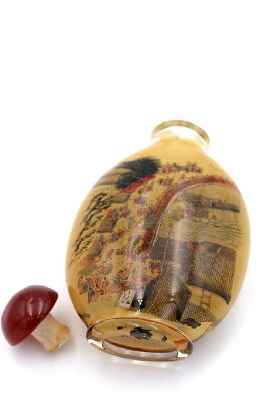 Große Glas Schnupftabakflasche - Künstler - Die Brücke 5
