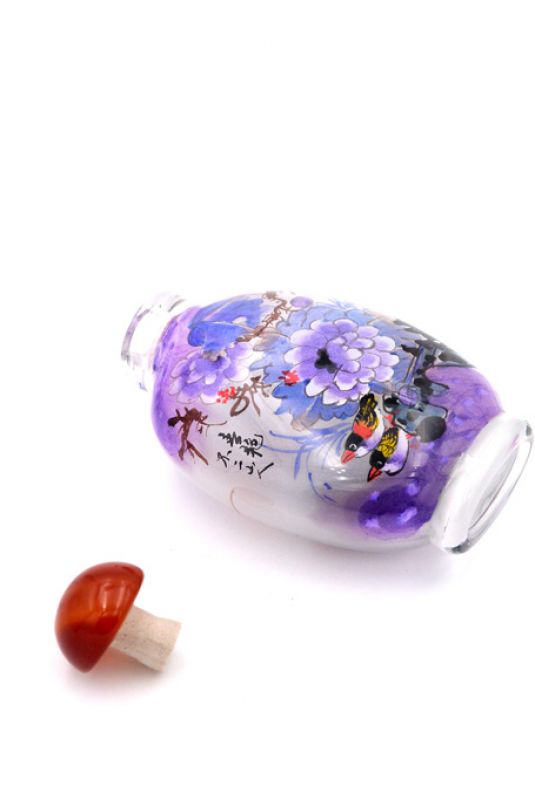 Große Glas Schnupftabakflasche - Künstler - Die violette Natur 4