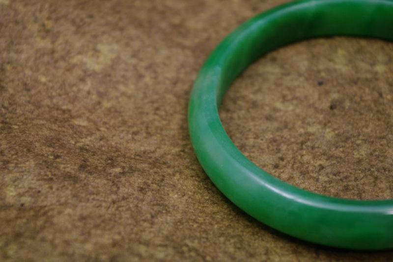 Grosse grüne Jade Armreif6 5cm 4