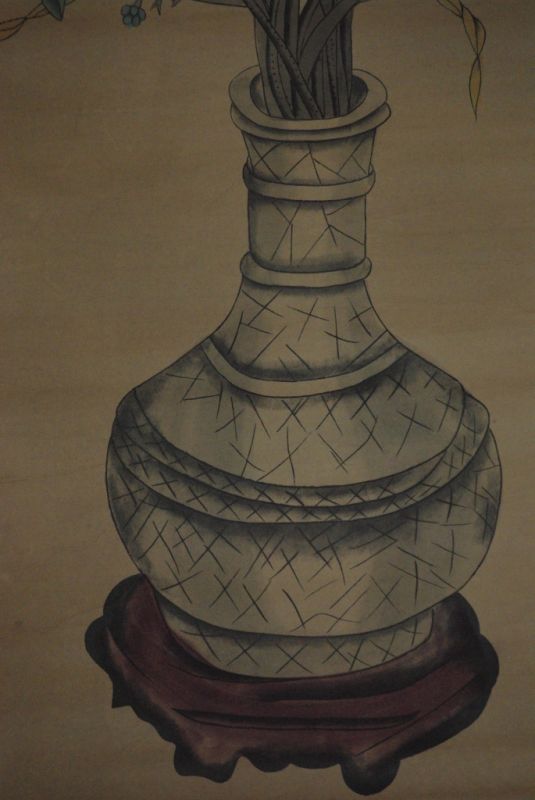 Grosse Lotusblüte Chinesische Gemälde Kakemono 3